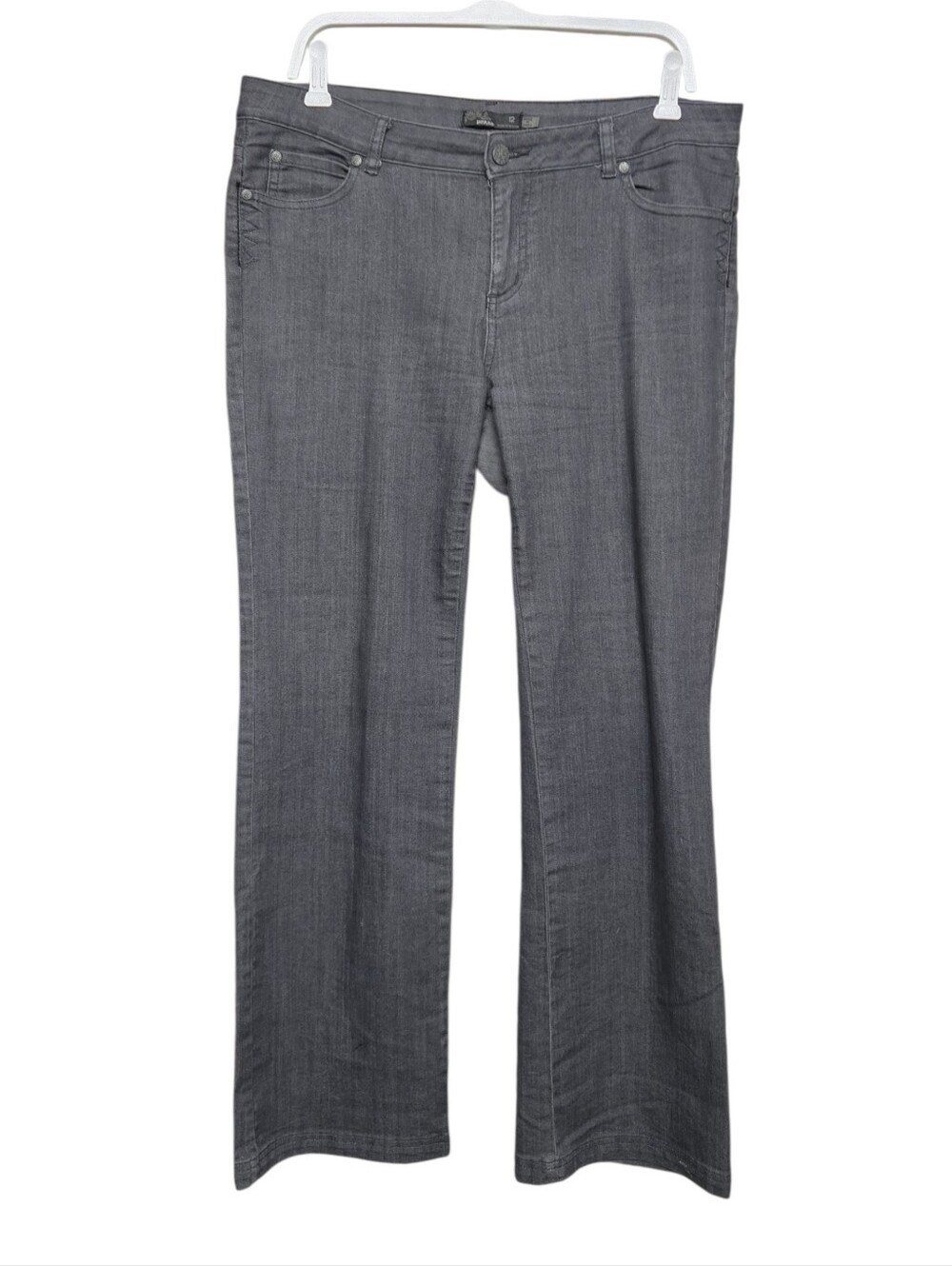 Prana Bootcut Jeans Sz 12 Gray (37" Waist Measurenent, 30" Inseam)